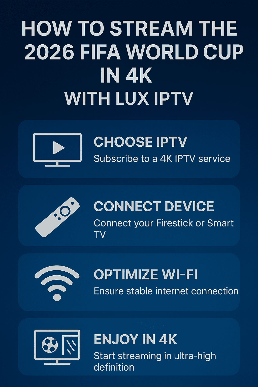 2026 FIFA World Cup Stream in 4K | Watch Live on Lux IPTV
